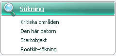 Programmets gränssnitt 43 Val i huvudfönstret Syfte Det främsta syftet med avsnittet om skydd är att ge tillgång till datorns grundläggande komponenter för realtidsskydd.