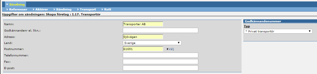 Föredragande Pia Vilen, Virva Valle Sida/sidor 6 / 12 TRACES fyller i en del av fälten som är baserade på tidigare uppgifter. Kontrollera att antalet förpackningar på I.