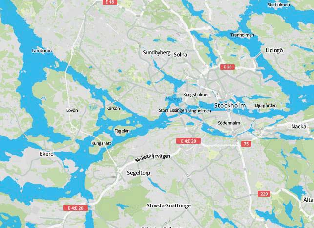 1 8 2 3 4 7 5 9 10 14 6 13 12 11 15 16 17 18 19 Figur 2: Översiktskarta med de 19 badplatser där markundersökningar har utförts. Bakgrundskarta från Open Street Map Sverige.
