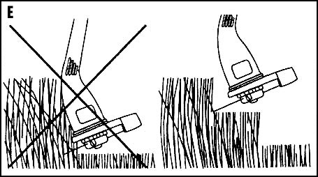540620 - Instruction Manual 10-01-06 14:20 Side 5 BYTE AV TRÅDSPOLE (FIG. F) Drag ut maskinens kontakt ur stickkontakten på förlängningskabeln. Vänd maskinen upp och ned med skyddet uppåt.