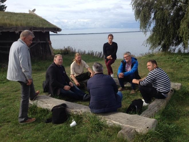 Olof och Anders från Jamtli berättade om InterReg-projektet Trä- och traditionshantverk.