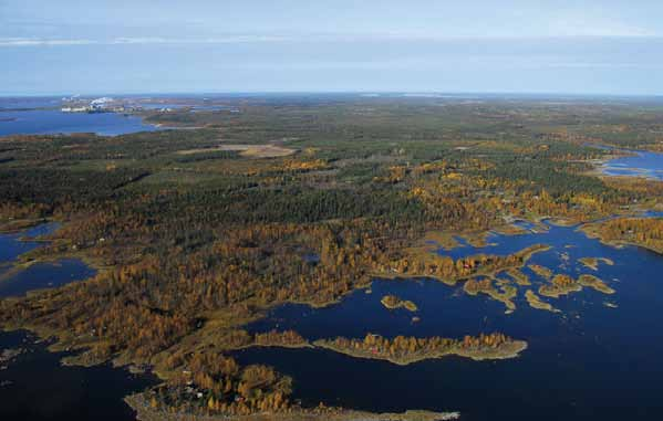 På den sex kilometer långa udden Karsikkoniemi förkommer bland annat klippterräng, kal blockmark och havsstrandäng. Karsikkoniemi i Simo i september 2007.