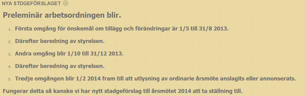 1.4 Förvaltningsåtgärder - Översikt Under verksamhetsåret har följande förvaltningsaktiviteter genomförts, avhandlats o/e diskuterats: 1.4.1 Ekonomi - allmänt En översiktlig sammanställning för räkenskapsåret 2013 har tagits fram och distribuerats till styrelsens medlemmar och föreningens revisor/er.