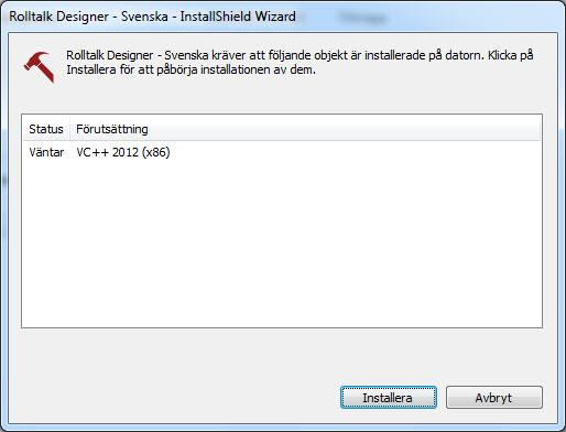 Installation på PC Rolltalk Designer levereras på ett USB-minne. Gör så här för att installera programmet: Sätt in USB-minnet med Rolltalk Designer i en USB-kontakt på datorn.