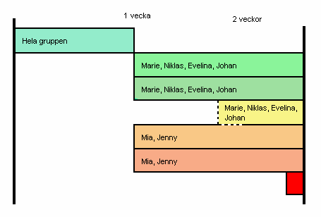 5. Vem gjorde vad En eloge till våra programmerare som har fått dra ett tungt lass och har jobbat många timmar för att skapa en fungerande applikation.