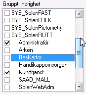 Solen Administration Nyheter och förbättringar Solen som WMS server From version 6.5 kan Solen fungera som WMS server.