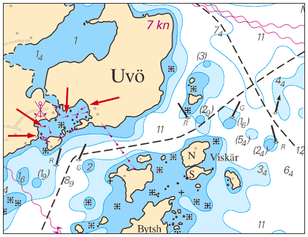 2016-01-21 9 Nr 582 Fyra vatten- och avloppsledningar har lagts i vattenområdet SV om Uvö.