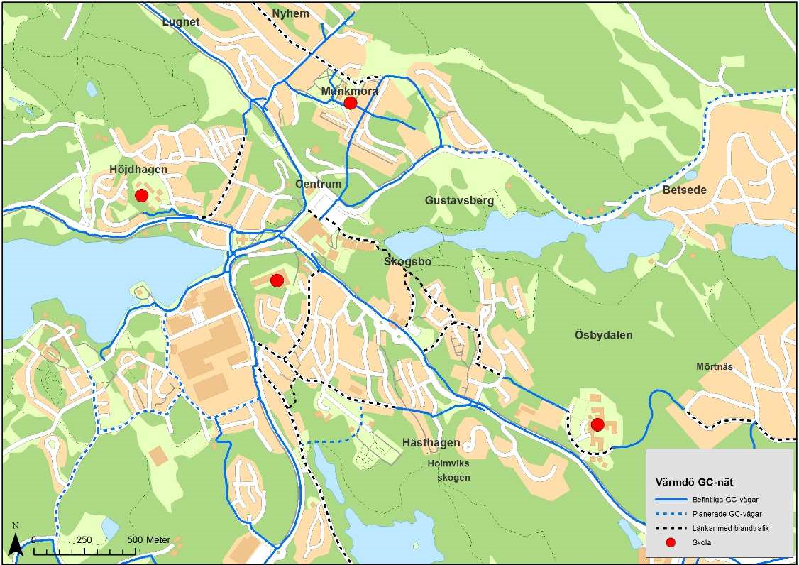 Diarienummer 15KS/69 Sid 6(7) Gång och cykeltrafik ska prioriteras och anpassning till topografi och grönstrukturplan ska ske Gestaltning av gång och cykelvägar genom området planeras för att