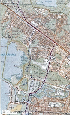 Vindkraftparksområdet och planerad layout på det externa nätet fram till anslutningspunkten RÖDENE - NÄTANSLUTNING Uppe i vänstra bilden visas vindkraftparksområdet med ett exempel på placering av