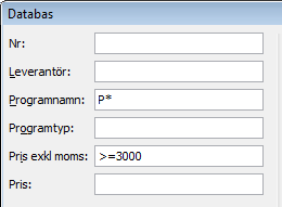 Gör så här: 1. Markera någon cell i databasen. 2. Klicka på Formulär (Form) i Verktygsfältet Snabbstart (Quick Access Toolbar). 3. Klicka på knappen Villkor (Criteria). 4.