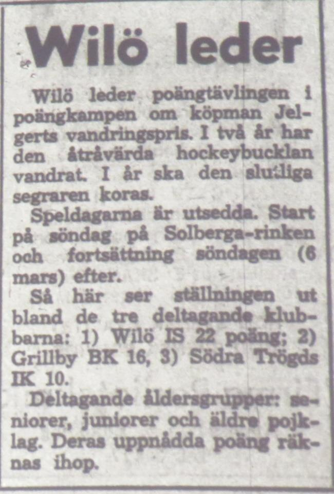 Ur EP torsdagen den 24 februari 1966: Wilö