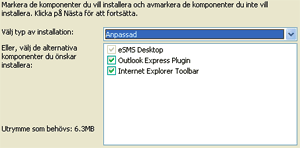 Installation Om du redan har en tidigare version Telenor esms så måste du avinstallera den. Se kapitlet om avinstallation för information om hur man avinstallerar programmet.