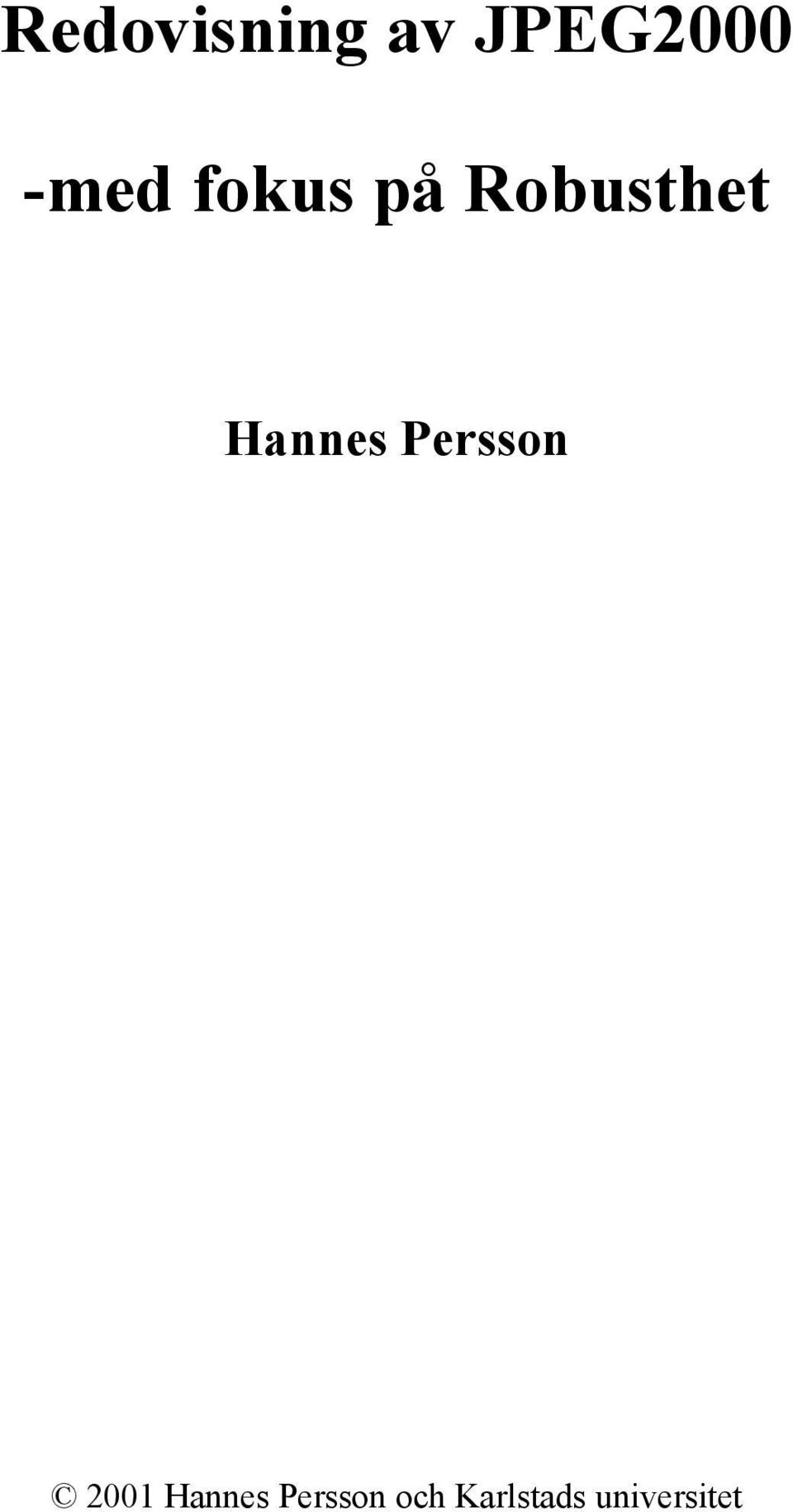 Hannes Persson 2001 Hannes