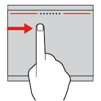 Zooma ut med två fingrar Zooma ut genom att sätta två fingrar på styrplattan och flytta dem närmare varandra.