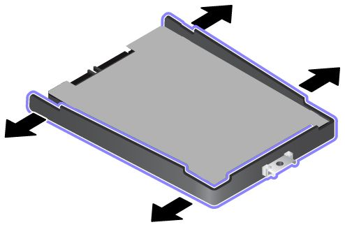 7. Koppla loss kabeln från hårddisken eller SSD-enheten. 8.