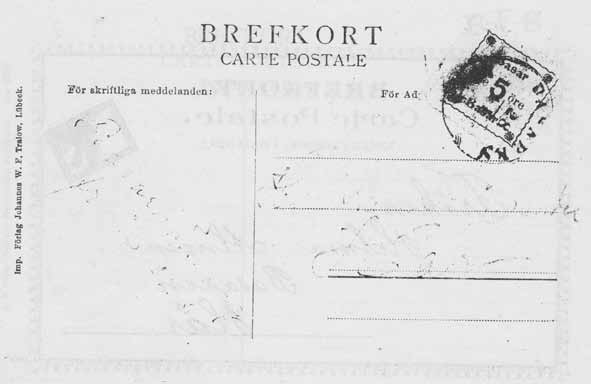 Basaren 26 november 1908, Borås (P) 5 öres valör, grönt papper.