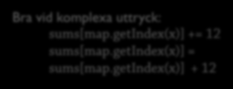 Operatorer i Python och Java 49 Python Räknesätt: + - * / % Upphöjt till: ** Division avrundad nedåt: // Jämförelser: ==!= > < >= <= Jämförelser: <> Java Samma Använd Math.