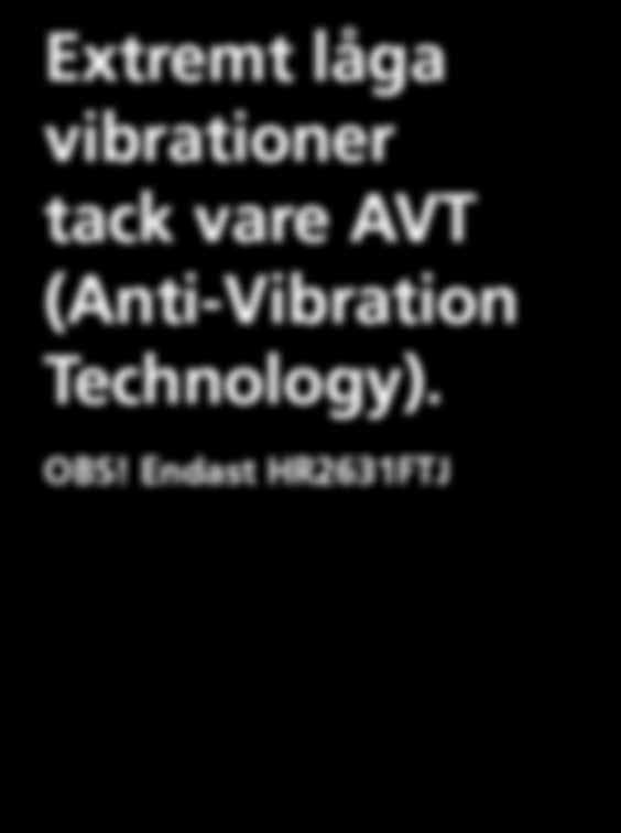 Kombihammare Extremt låga vibrationer tack vare AVT (Anti-Vibration Technology). OBS!