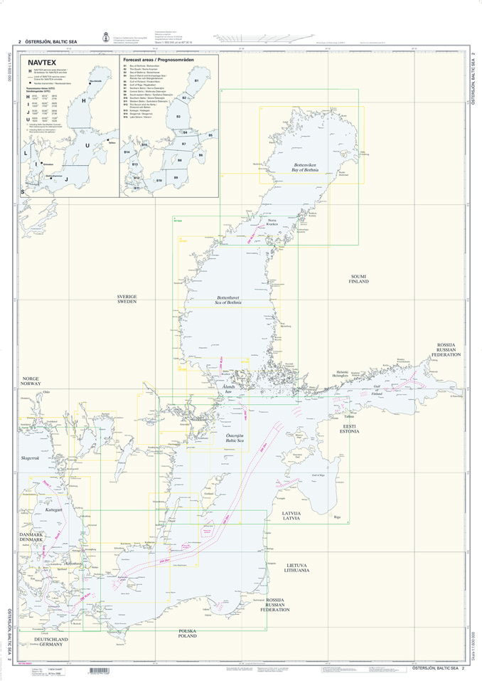 Nr 242 18 Sjökort 2, Östersjön / Chart