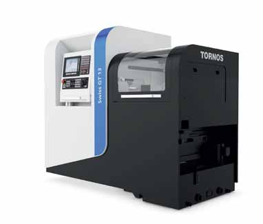 Aktuellt Swiss GT 13 Med tillägget av den nya maskinen Swiss GT 13 i Tornos produktprogram kan företaget nu erbjuda en lösning för att skapa detaljer som inte kräver en EvoDeco-maskin.