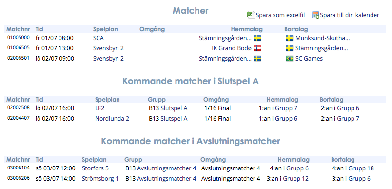 Spelschema Övriga lag från klubben Flickor 03 de bor på samma skola som oss F03 spelar i Girls 13, grupp 1