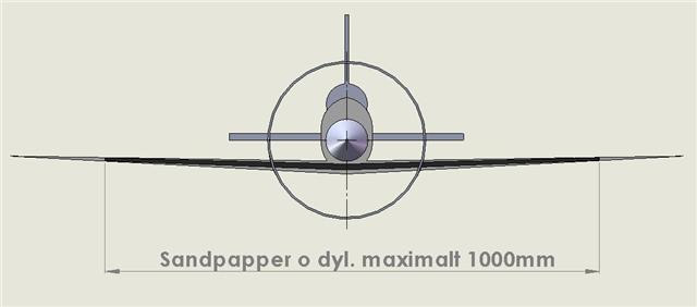 Regelförslag 2009 slag nr 1: Modeller med större motorstorlek än.15 får ha max 1 meter av spännvidden utrustad med sandpapper, jack eller dylik utrustning som underlättar streamerklipp.