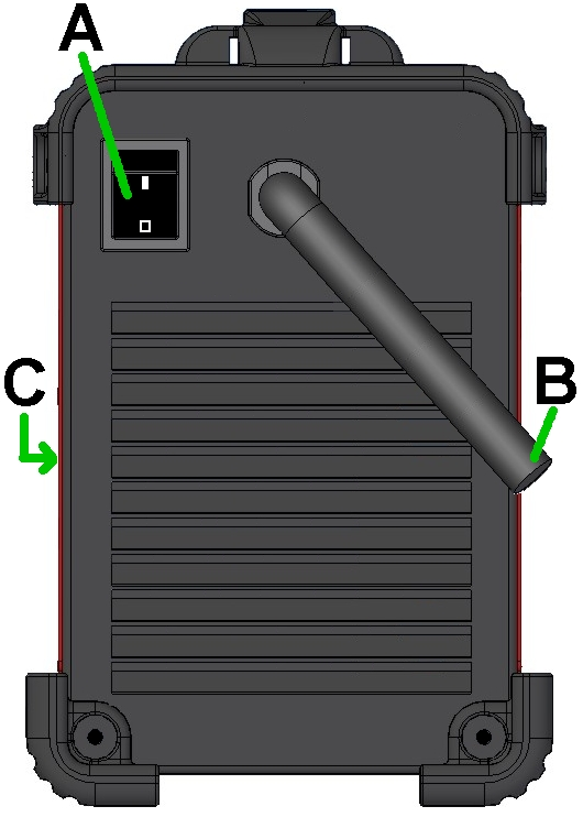 Metodväljare: Inställbar i fyra lägen: två för elektrod-svetsning (Soft och Crisp) och ett för Lift TIG svetsning. Soft: Svetsning med låg svetssprutbildning.