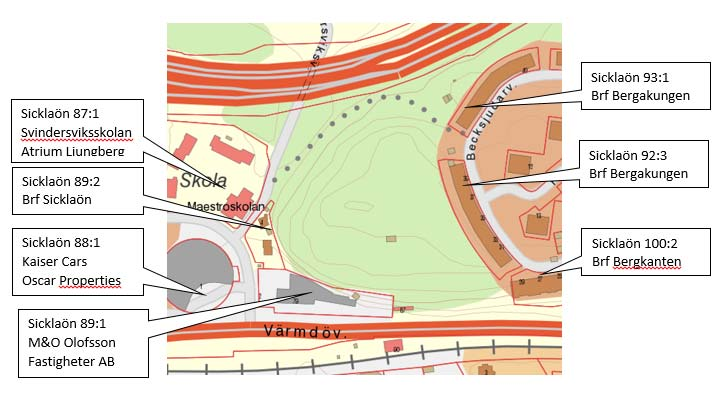 STARTPROMEMORIA 8 (14) Markanvisningen för bostäder i sluttning måste ske samordnat med planerade bostäder vid Sicklaön 89:1.
