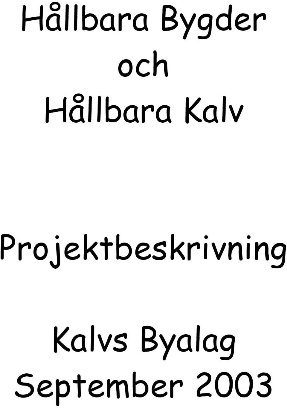 Projektbeskrivning