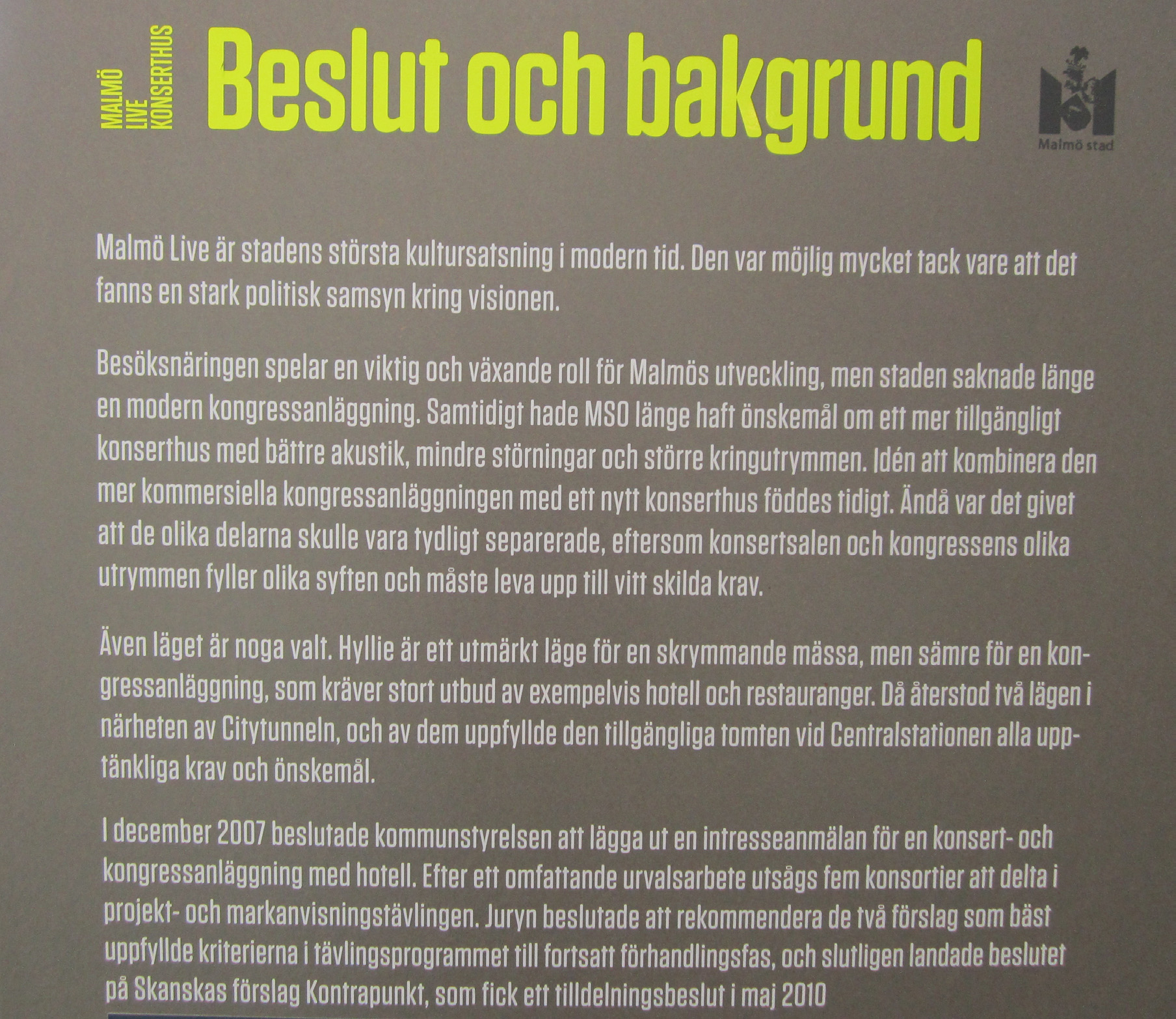 BILAGA 4 Plakat Malmö Live.