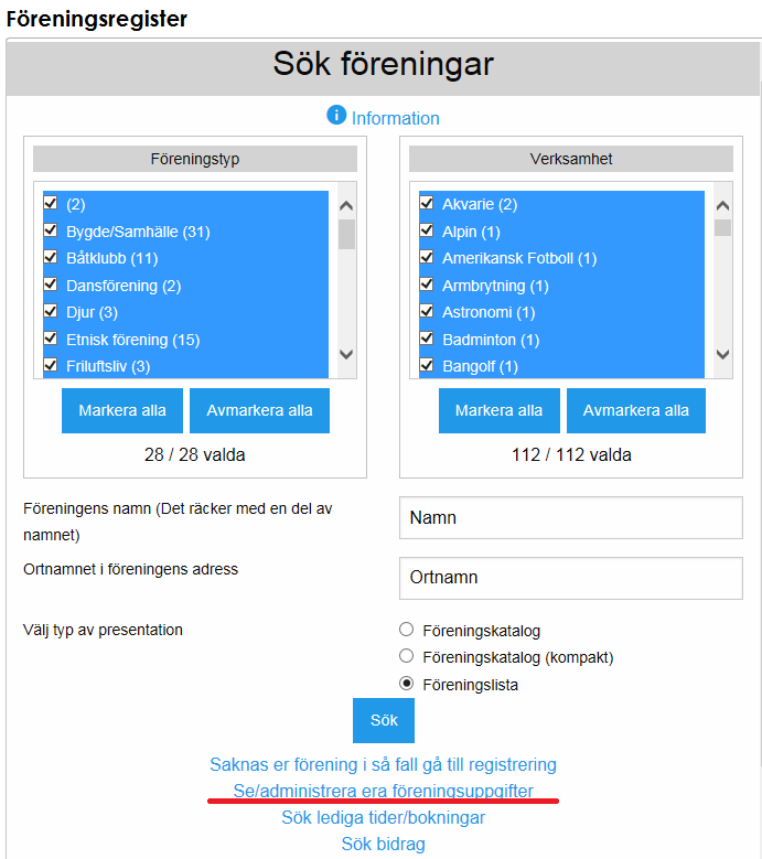 Logga in För att kunna se och ändra de uppgifter om din förening som kultur- och fritidsförvaltningen har i sitt register måste du logga in.