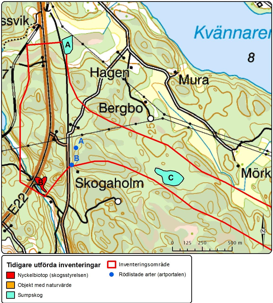 den östra delen av området. Objekt I är en nyckelbiotop vilken utgörs av en bergbrant med en blandskog bestående av tall och ek. Här ska finnas rikliga förekomster av hänglavar.