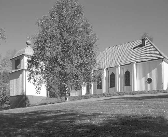 Fig. 38. Bengtsfors kyrka ligger sju kilometer från moderkyrkan i Ärtemarks socken i norra Dalsland.