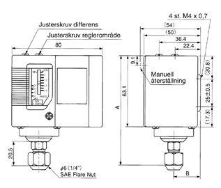 Enkelpressostat SNS Art.