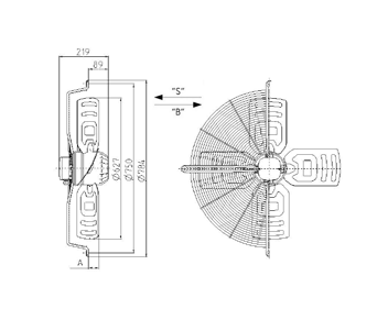 Axialfläktar 630 mm axialfläkt RE Benämning Spänning Märkeffekt Varvtal Märkström Temp.