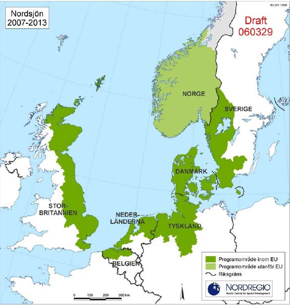 - 7 - Interreg IV B, Nordsjöprogrammet (North Sea) Det transnationella programmet Interreg IV B Nordsjön syftar till att göra Nordsjöregionen till en bättre plats att bo, arbeta och investera i.