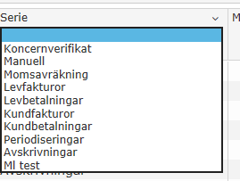 Kolumnen datum kan sortera i stigande och fallande genom att du klickar på Datumfältet.