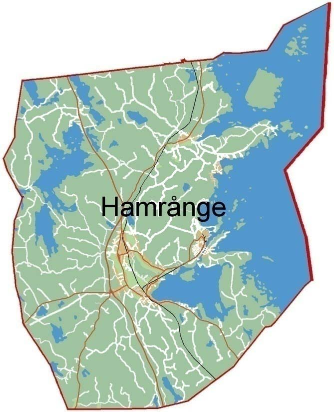 2 1 Fakta om Hamrånge Karta Allmänt om området Hamrånge är Gävle kommuns nordligaste kommundel. Avståndet till Gävle centrum är ca 3 km. Hamrånge var egen kommun fram till år 1969.