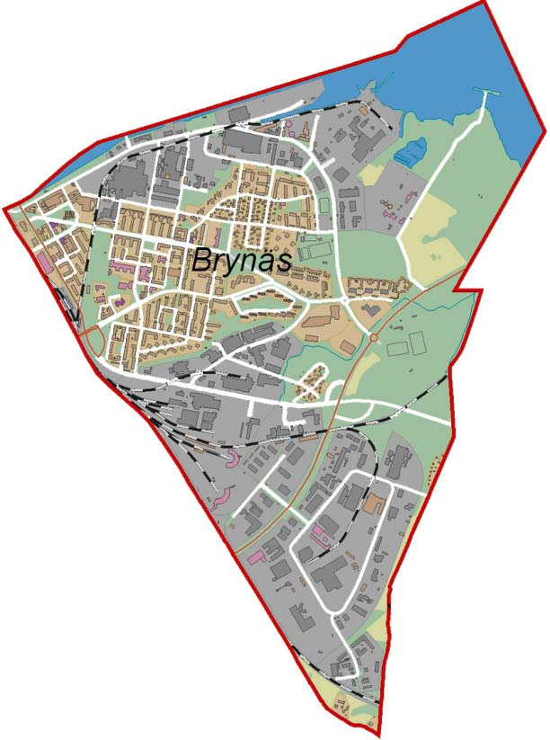 2 1 Fakta om Brynäs Karta Allmänt om området Stadsdelen är belägen 1,5 km från Gävle centrum. Dagens Brynäs har sin upprinnelse vid mitten av 18- talet då industrisamhället började växa fram.
