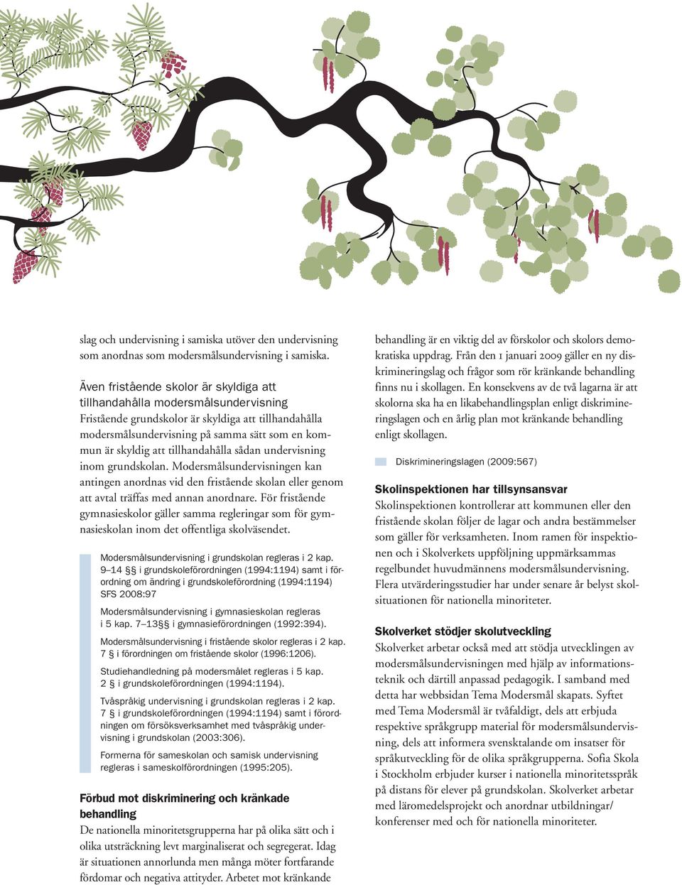 tillhandahålla sådan undervisning inom grundskolan. Modersmålsundervisningen kan antingen anordnas vid den fristående skolan eller genom att avtal träffas med annan anordnare.