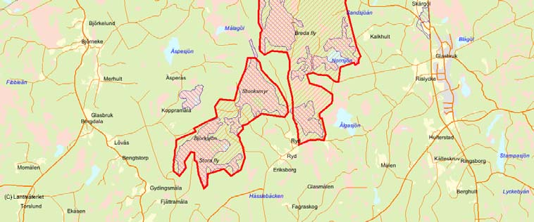 Länsstyrelsens bedömning Myrarna ingår i nätverket Natura 2000 och flertalet är riksintresse för naturvården.