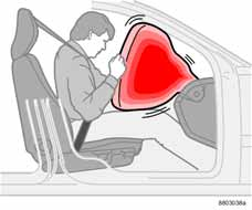 Säkerhet Krockkuddar (SRS) Krockkudde (SRS) på förarsidan Som ett komplement till säkerhetsbältet, är bilen utrustad med en krockkudde, SRS (Supplemental Restraint System), i ratten.