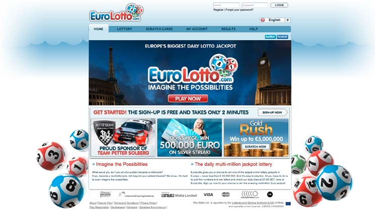 Årsredovisning 2010 Cherryföretagen Del 1 online spel Europas största lotteri med daglig dragning I januari 2011 lanserade Cherry Malta Ltd EuroLotto.com på 23 språk.