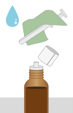 (Fortsättning) instruktion för användning till 1 ml och 3 ml doseringssprutor med en adapter. 5.