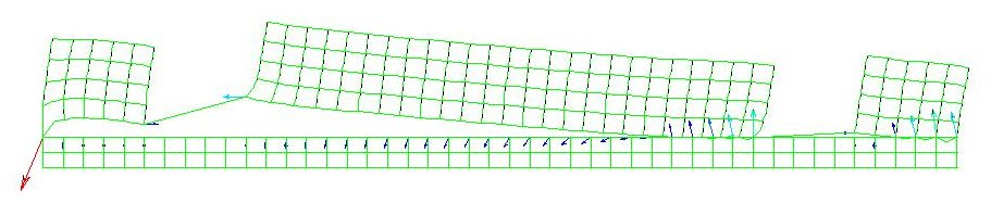 3.4. FEM beräkning, detaljerad alt. 2 Modell: Hel väggskiva infäst i en punkt (A= låst i xyz-riktn.