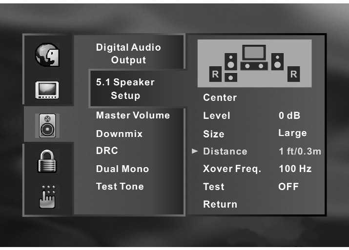 Handhavande SPELA LJUD MED CD, VCD, SACD OCH DVD CD/SACD 1 Tryck på AUDIO under avspelning. 2 Tryck på AUDIO tills önskad ljud/ljudspår valts. VCD 1 Tryck på AUDIO under avspelning.