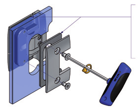 2 Tjocklek på packningar som ska användas beror på glastjocklek: 8 mm glas : 3,7 mm packning 10 mm glas : 2,7 mm packning The required thickness of the rubber inserts (made of a rubber-cellulose