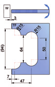 med tätningslist 8861KU-8 utan tätningslist / without DP Glasuttaget skiljer sig beroende på om ni ska använda tätningslist eller inte. Alla mått gäller för 8 mm glas.