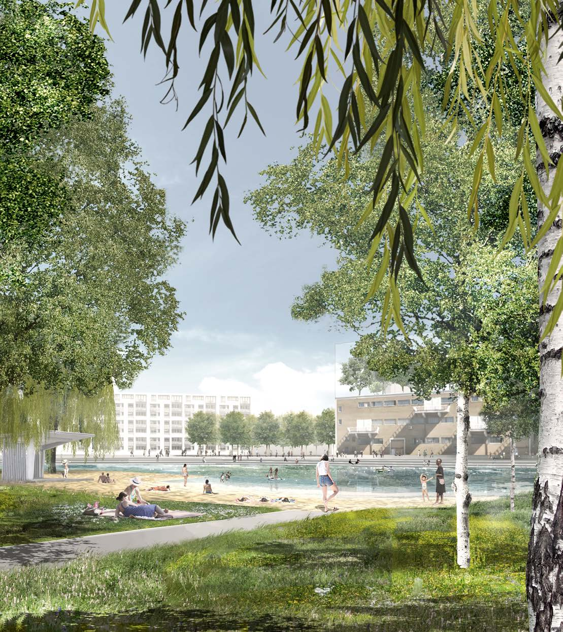 tar park inom en kilometer från bostaden. Parkyta behöver inte vara sammanhängande utan kan bestå av flera mindre parker.