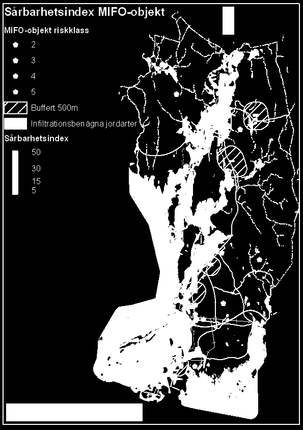 3.3 FÖRSÄMRAD RÅVATTENKVALITET I GRUNDVATTENTÄKTER Som diskuterats i litteraturstudien kommer klimatförändringar troligtvis medföra att ytavrinningen under delar av året ökar.